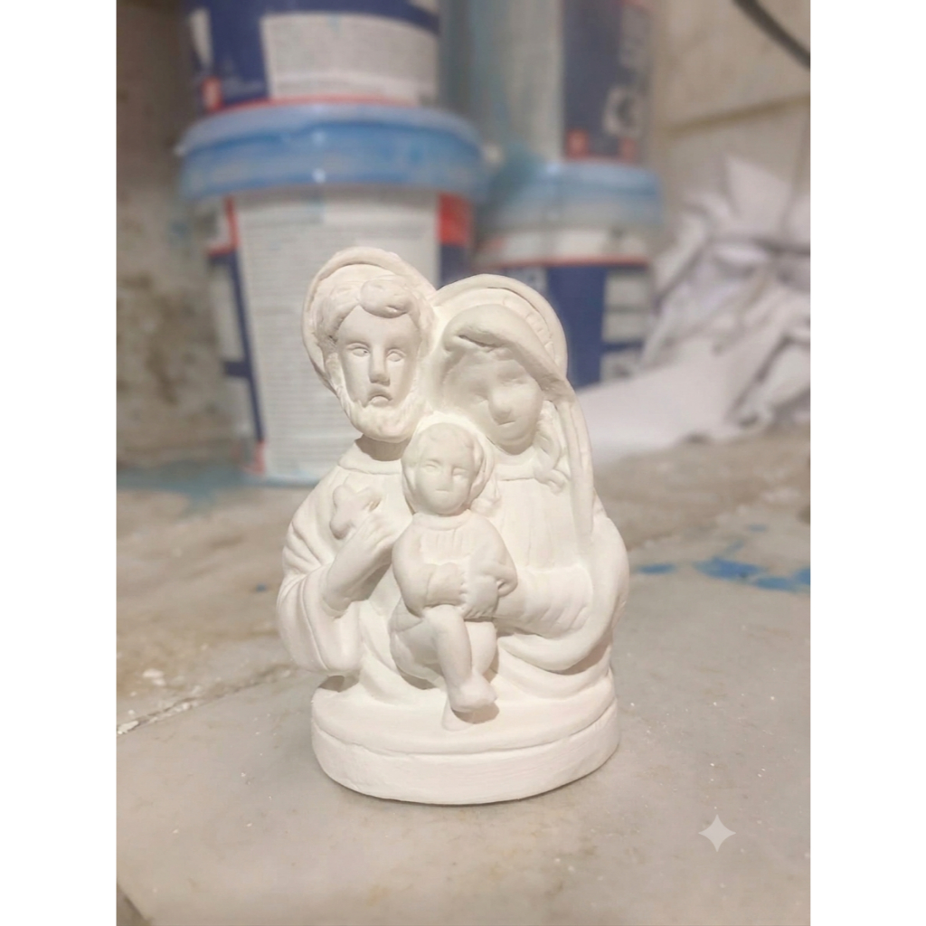 Kit Busto Sagrada família 7cm em gesso Premium, lembrancinhas/casamentos,eventos religiosos — imagem 2 de 2
