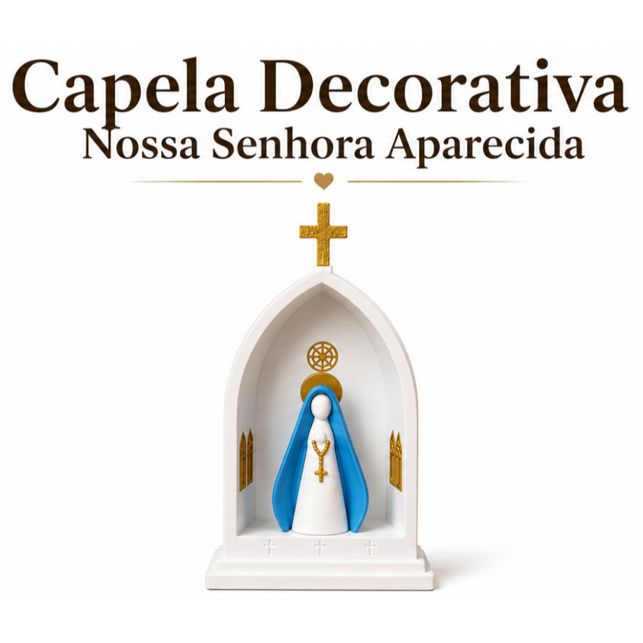 Capela Oratório Decorativa Nossa Senhora Aparecida Imagem Católica Santuário Altar Religioso