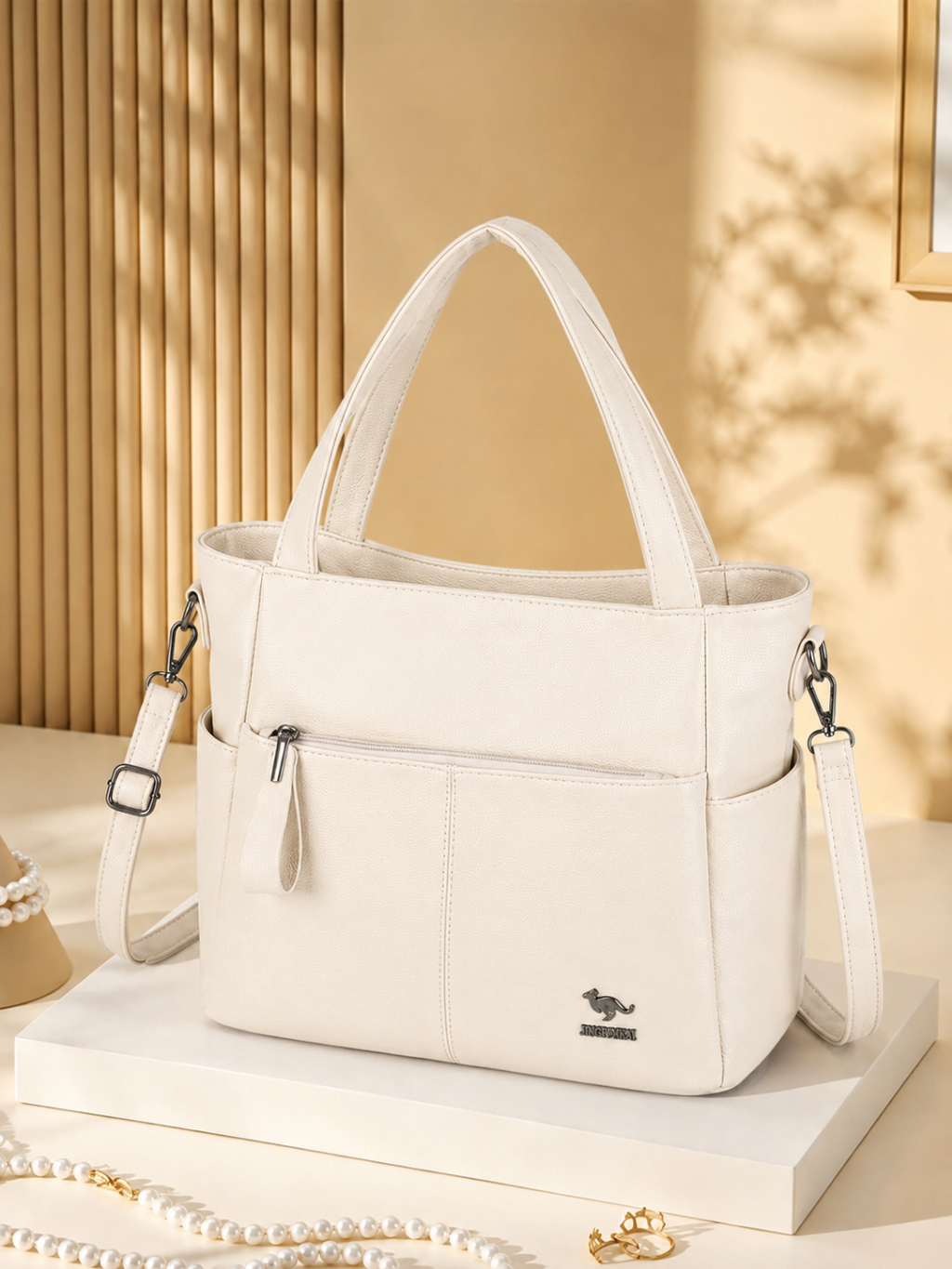 JAMI JAMI Bolsa Tote Feminina Couro Sintético,Grande Capacidade,Bolsa de Mão para Trabalho e Uso Diário B742