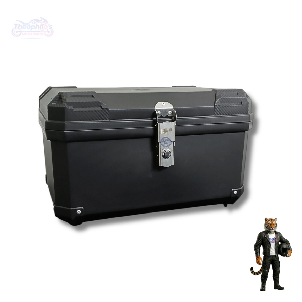 BAÚ BAULETO PLASTICO ABS TRASEIRO 70L UNIVERSAL PRETO