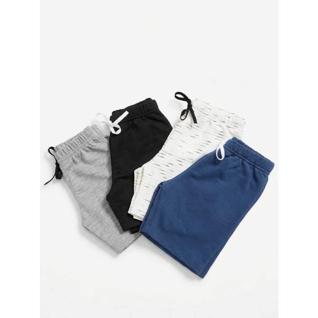 kit 4 bermudas infantil masculino de moletinho cores sortidas, roupa para crianças, menino 2 ao 10, moletinho algodão.