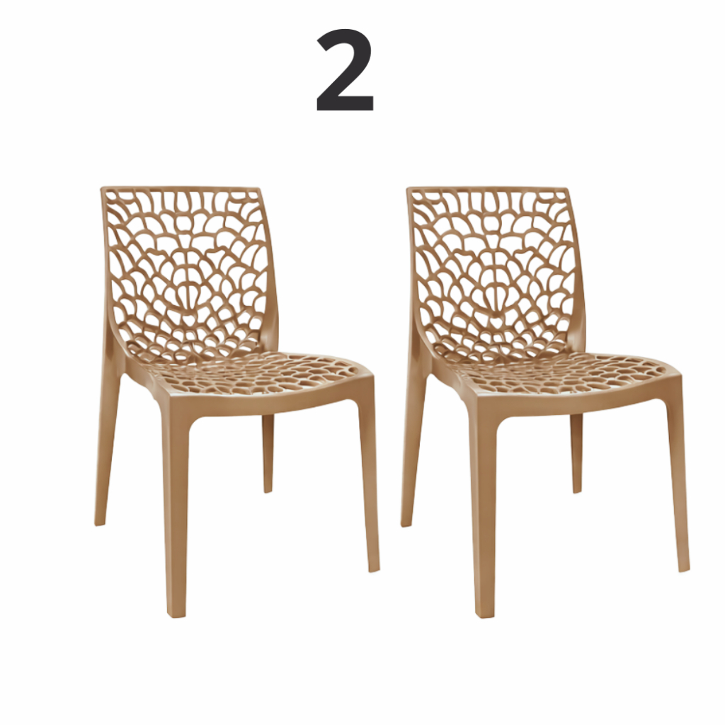 Cadeira Gruvyer Jantar Escritorio Area Lazer Gourmet Interna/Externa Kits2.3.4.6 unidades Cor Nude ou Preta