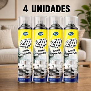 Kit até 4 Spray Zip Limpa Estofados Colchao Espuma Magica Tira Manchas Banco Carro Perfumado a Seco