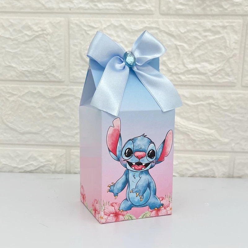 10 Caixas Milk Personalizada Stitch Lembrancinhas para Festa Infantil