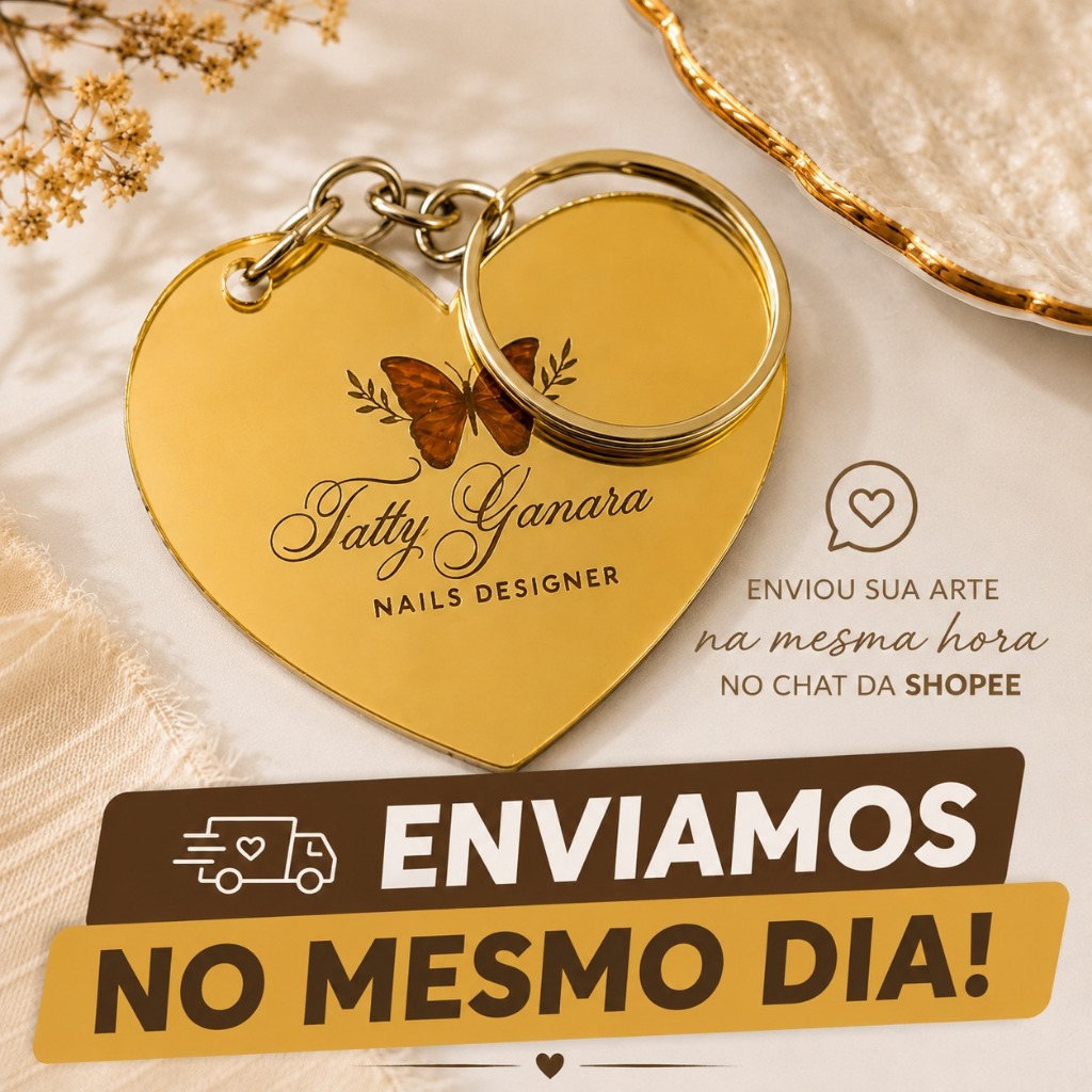Chaveiro Personalizado Brinde Lembrancinha Mimo Loja Cliente Festa Acrílico Espelhado