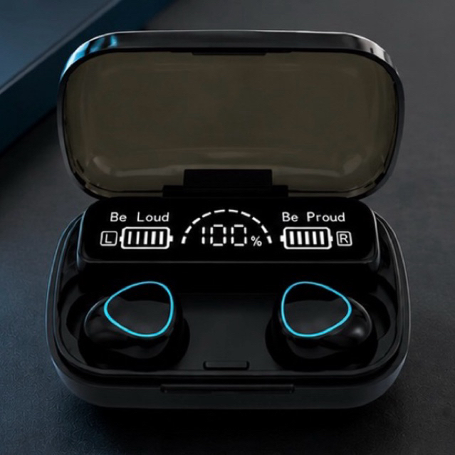 Fone de Ouvido Bluetooth 5.3 Sem Fio Display LED Controle Touch Microfone HD Estojo de Recarga