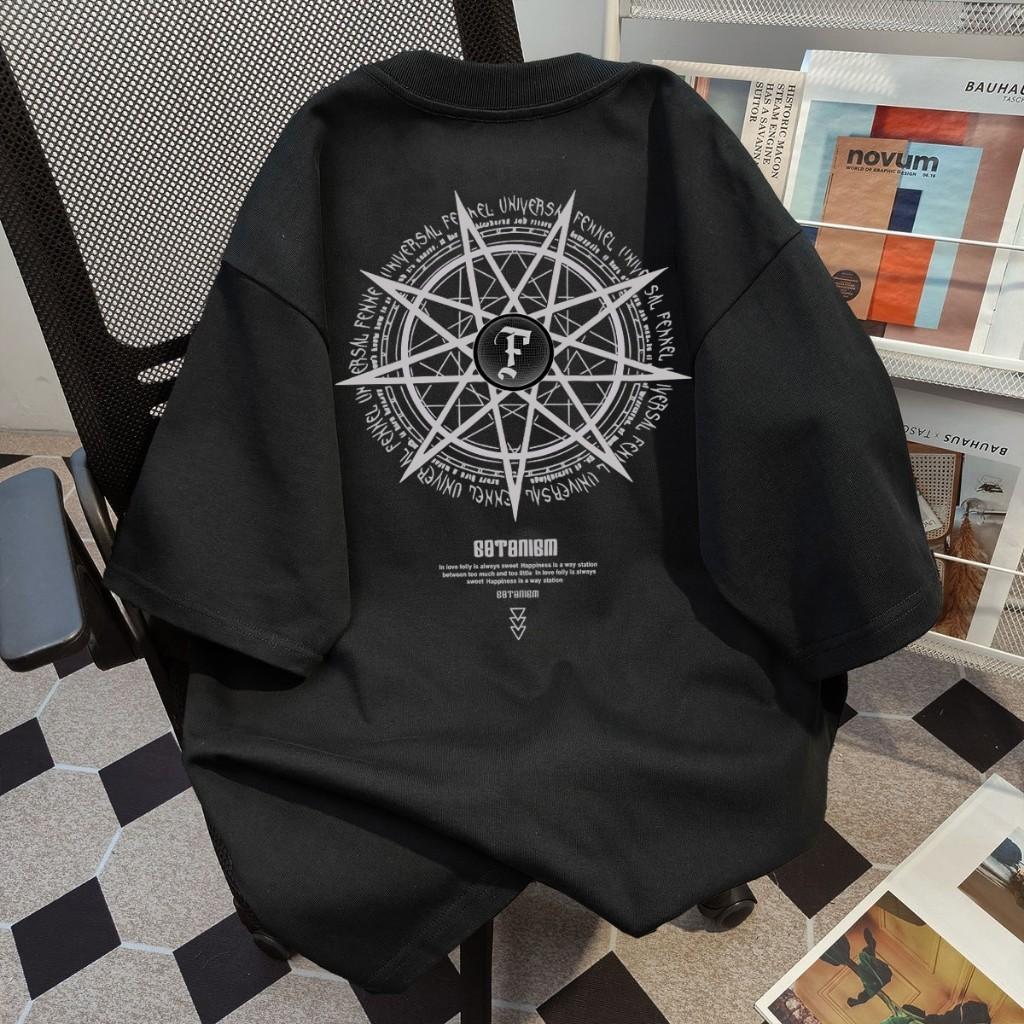 Casual Camiseta Masculina com Estampa Streetwear Oversized, 100% Algodão, Respirável,  Camiseta com Estampa C305