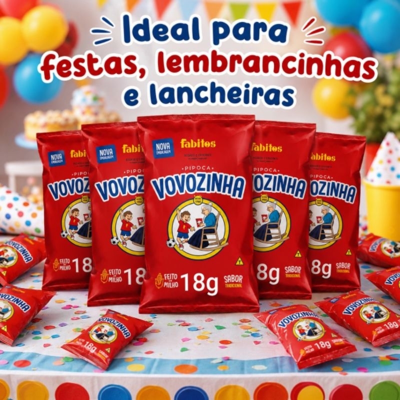Fardo Pipoca Vovozinha Doce Pacote C/50un de 18g cada - Atacado — imagem 2 de 2