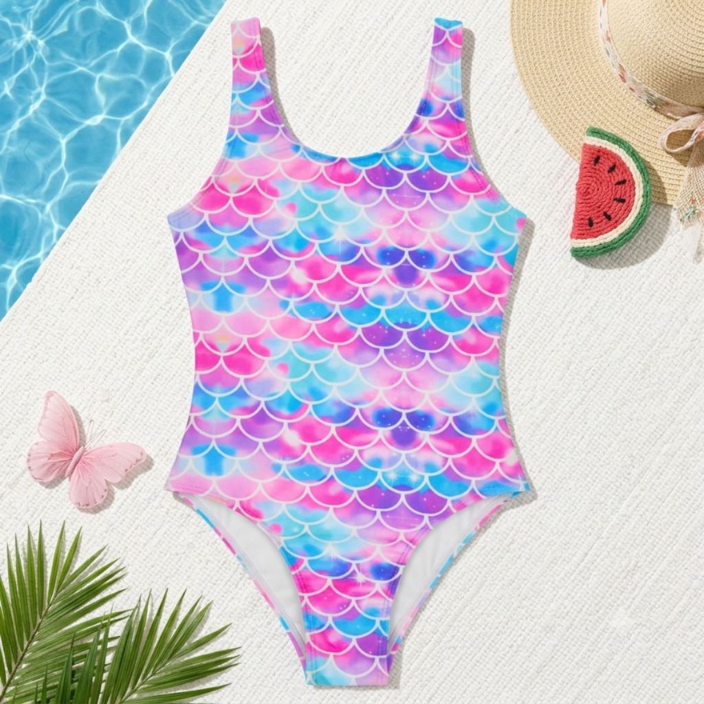 Maiô Infantil e Juvenil Feminino Natação Praia Piscina Forrado Menina Roupa de Banho Escolar Tam 2 ao 16
