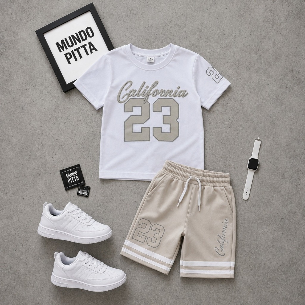 CONJUNTO INFANTIL MASCULINO MENINO BLUSA+BERMUDA DO 2 AOS 14 ANOS-TECIDO LEVE E CONFORTAVEL