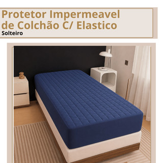 Protetor Impermeavel de Colchão Solteiro com Elastico em Toda Volta