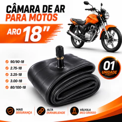 Camara Ar Aro Motos Aro 18 90/90-18 275-18 300-18 MG18 Importada Reforçada