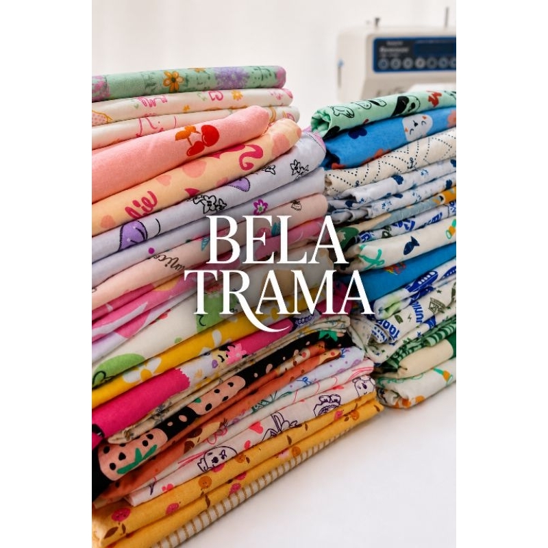 Malha Infantil Estampada Algodão | Tecido Infantil | Retalhos por Kg | Estampas Sortidas