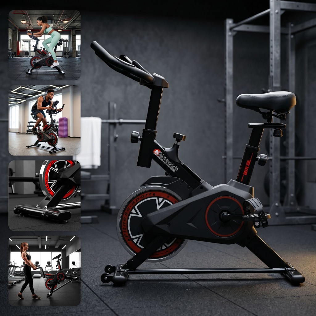 Bicicleta Ergométrica Spinning Profissional Alta Resistência Silenciosa Ajustes Personalizáveis
