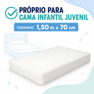Colchâo Juvenil 70 x 150 para Berço Mini Cama