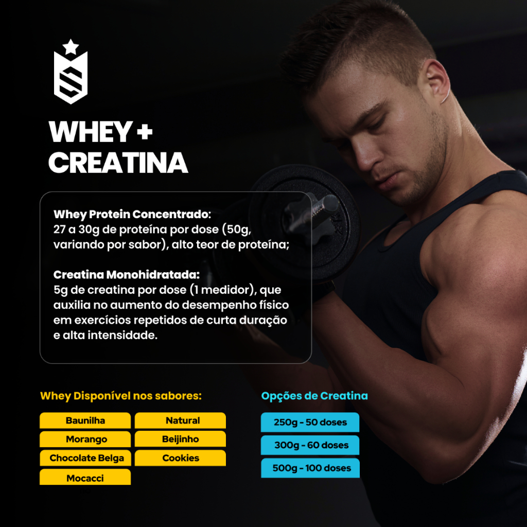 Kit Whey Protein Concentrado 1Kg + Creatina Monohidratada 100% Pura - Soldiers Nutrition · foto 2
