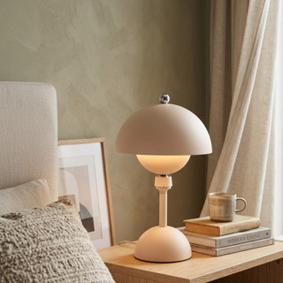 Luminária de Mesa Cogumelo Touch Sem Fio Com 3 Tonalidades