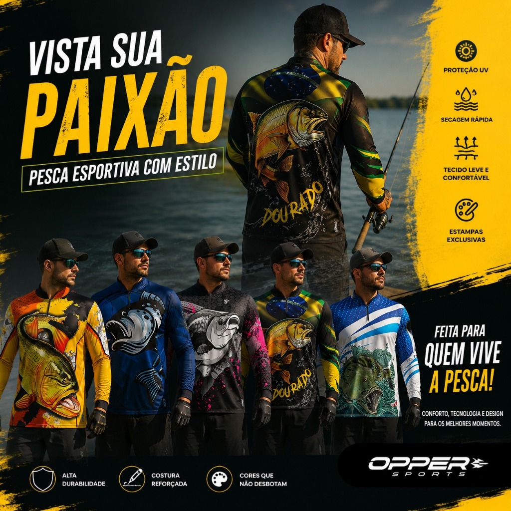 Camisa Pesca Camiseta Blusa De Pescador Pescaria Proteção Uv50+ Esportiva Pescaria Feminina e Masculina