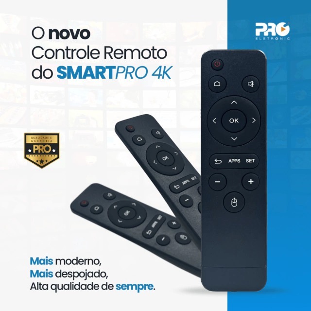 CONTROLE REMOTO ORIGINAL PARA SMARTBOX PROELETRONIC PROSB-3000/16GB