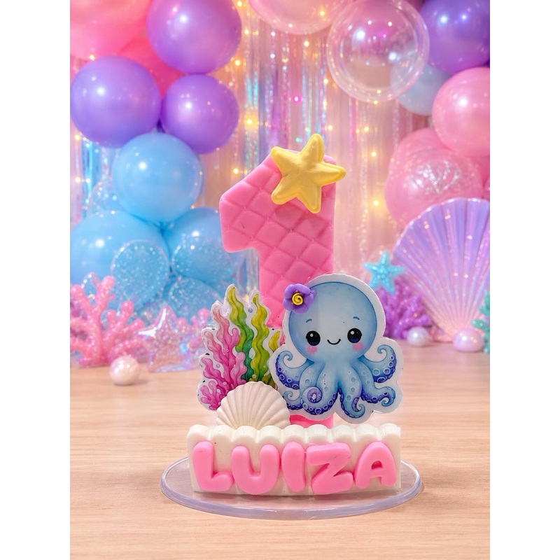 vela em biscuit fundo do mar envio rápido