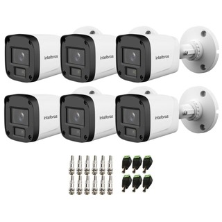 Kit 6 Câmeras Intelbras VHD 1220 B G9 Full Color Full HD 1080P Visão Noturna Colorida 20m Proteção IP67