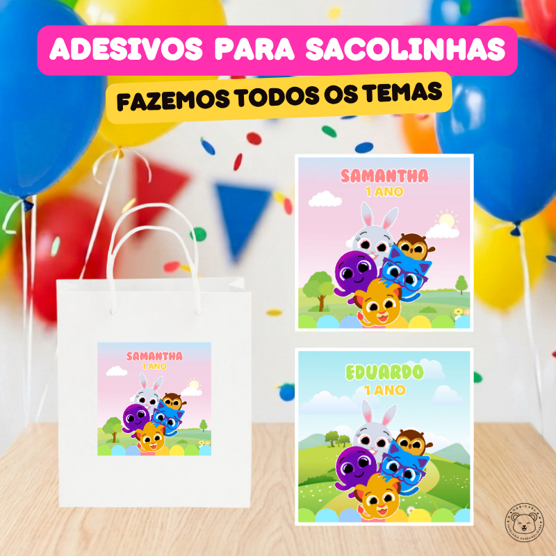 ENVIO RÁPIDO Adesivo Rótulo Personalizado para Sacolinha Bolofofos | Aniversário, Festa, Lembrancinhas, Mimos