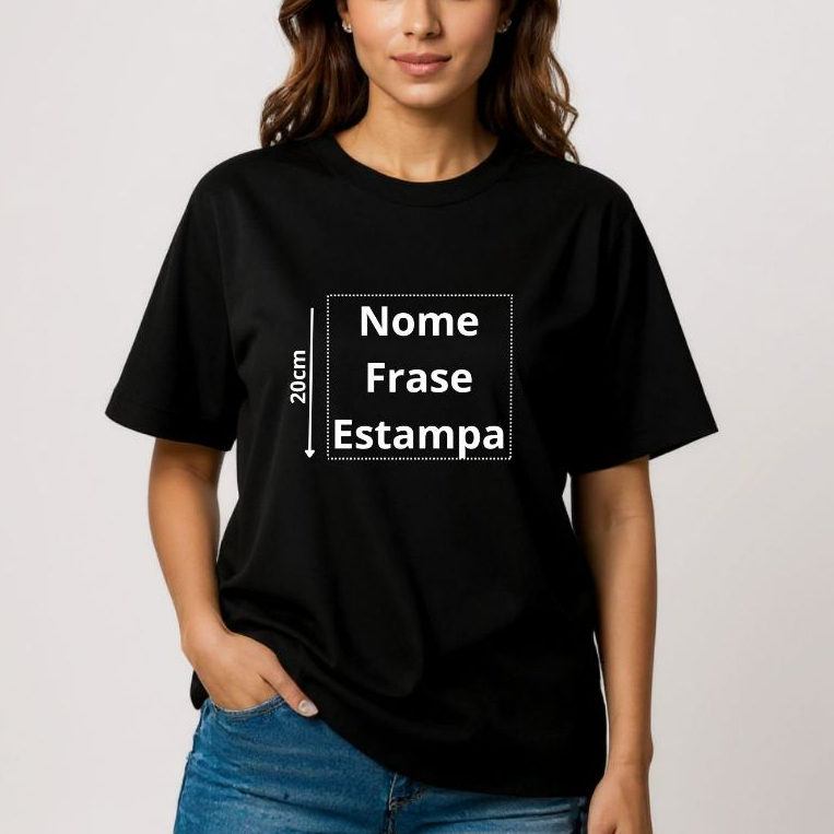 Camiseta Personalizável 25cm – Crie sua Estampa Exclusiva! Uniformes / looks / presentes criativos