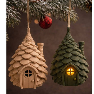 Enfeites de natal pinhas de natal com luz decoração de natal pendente pinhas