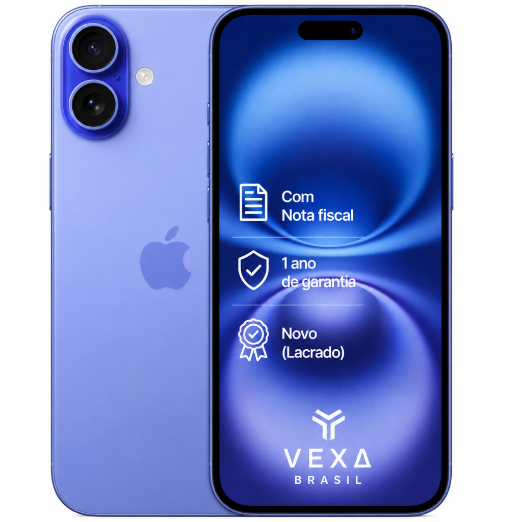 Apple iPhone 16 Plus Azul 128GB de Armazenamento ( Novo Lacrado )