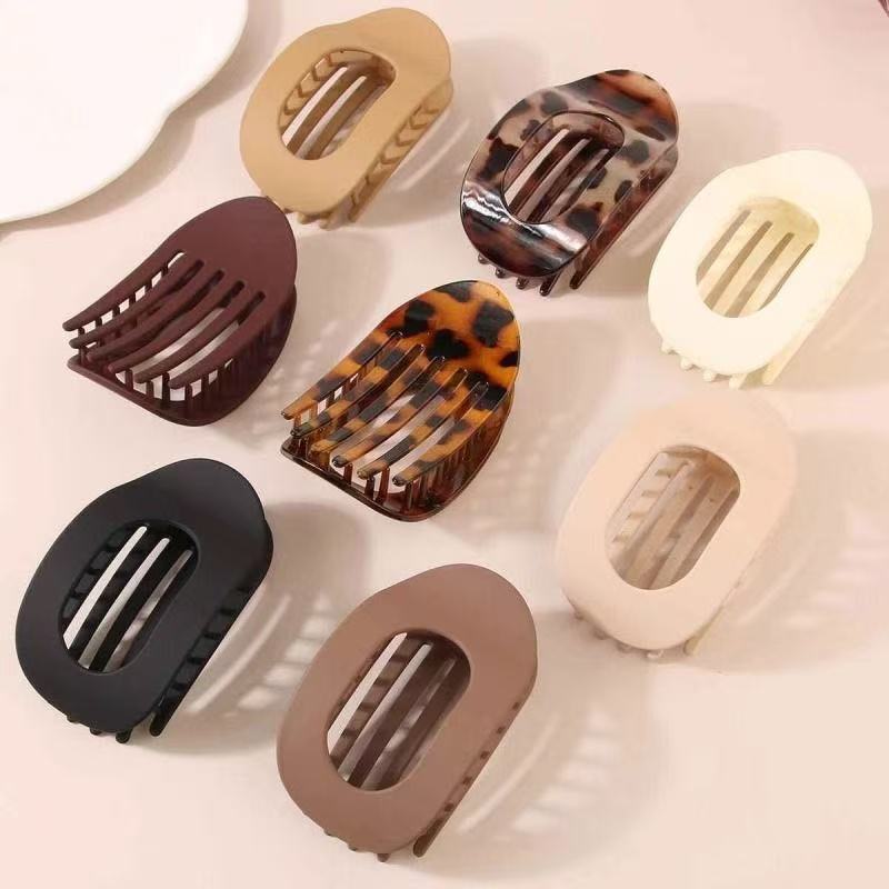 kit 2/4/6 Peças Presilha Prendedor Grampo de Cabelo Feminino Oval Fosco - Design Elegante e Versátil para Todos os Tipos