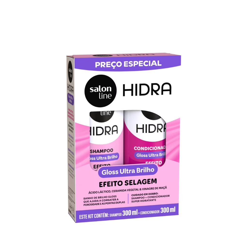 Kit Shampoo + Condicionador Hidra Nutrição e Brilho Salon Line 300ml