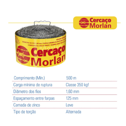 Arame Farpado Cercaço Fio 16 350Kgf 500m