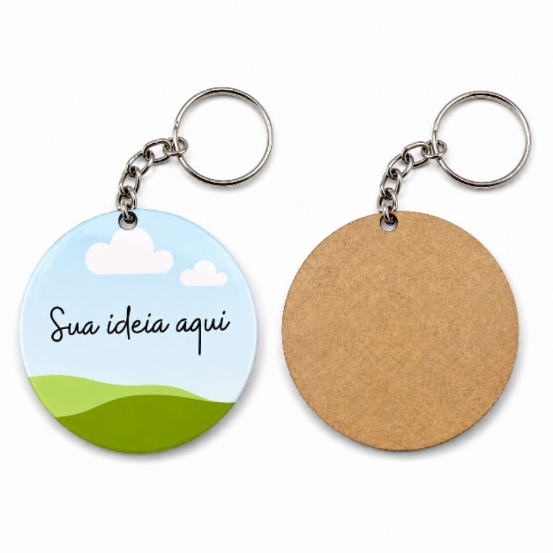 Kit de Chaveiros Personalizados em MDF - Lembrancinhas, Brindes, Aniversários, Chá de Bebê, Casamento, Eventos
