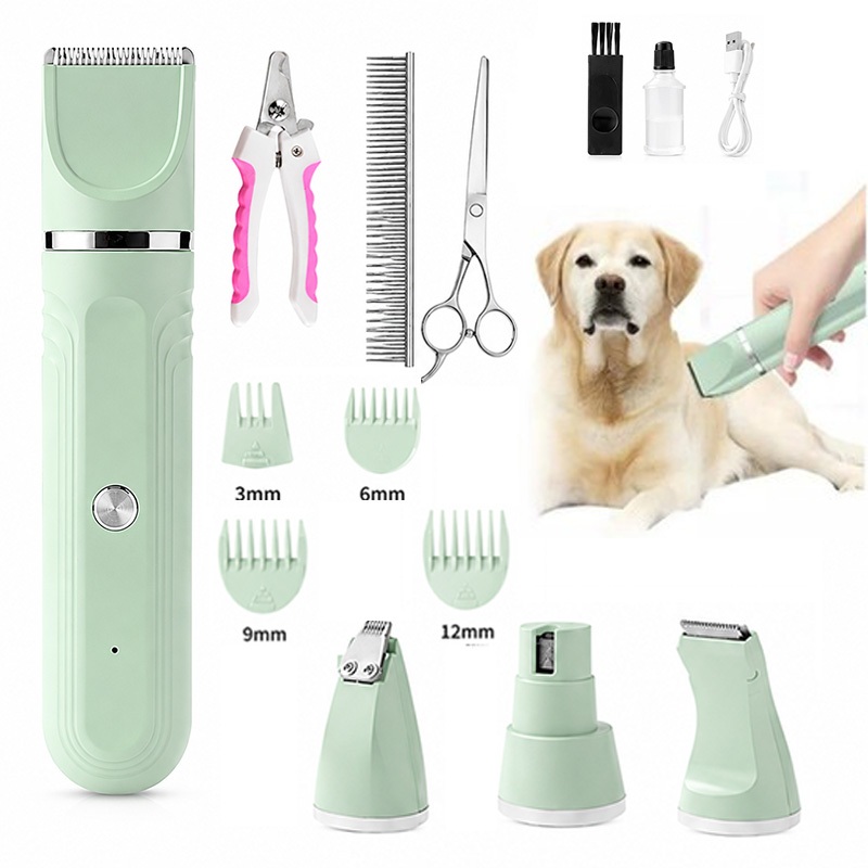 Máquina De Tosa Pet 4 Em 1 Sem Fio Cortador De Pelos Para Cães E Gatos