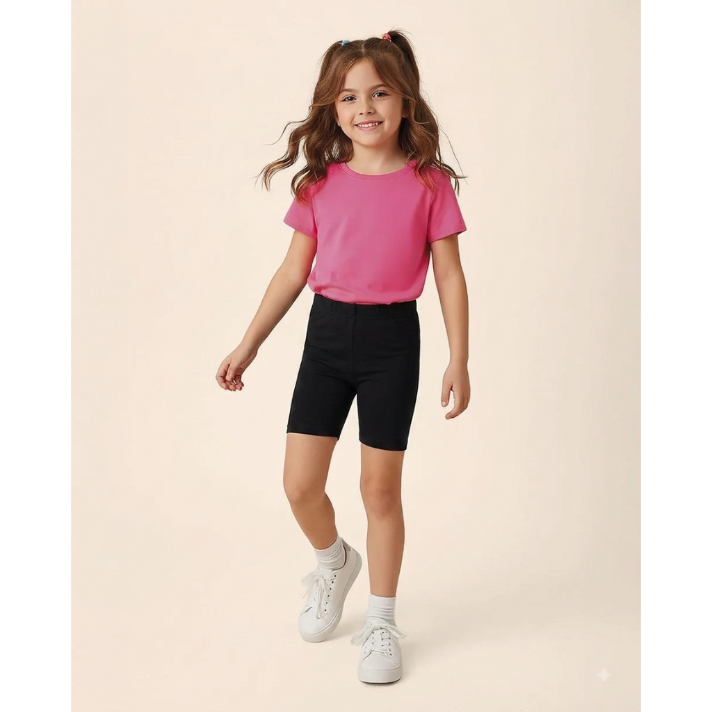 Bermuda Infantil Menina Ciclista Em Algodão Malwee Kids