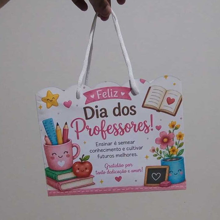 Sacolinha personalizada Dia Dos Professores Lembrancinha para Professora