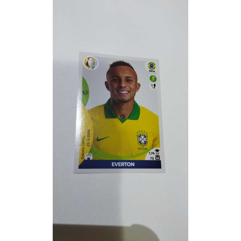 PANINI FIGURINHA JOGADOR EVERTON SELEÇÃO BRASILEIRA NOVA E ORIGINAL FIGURINHAS