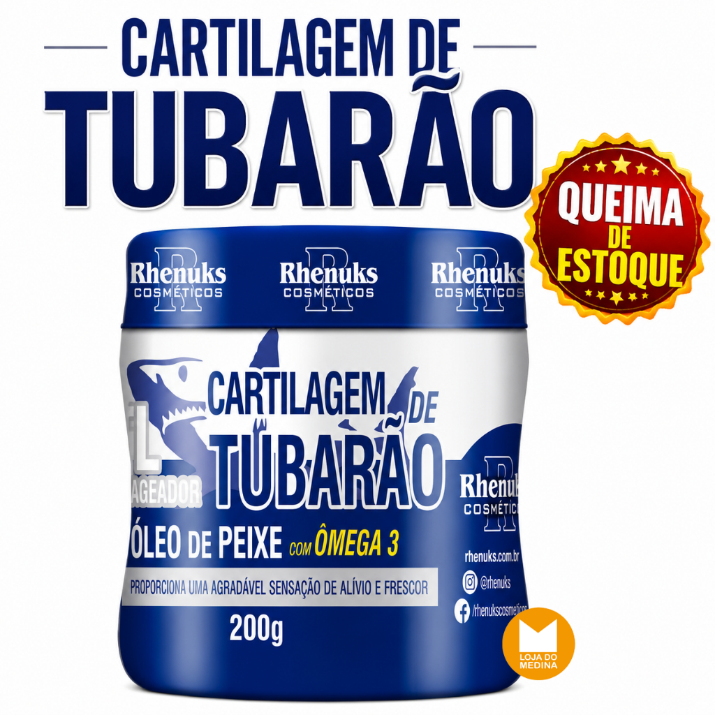 GEL MASSAGEADOR CARTILAGEM DE TUBARÃO - RHENUKS >>