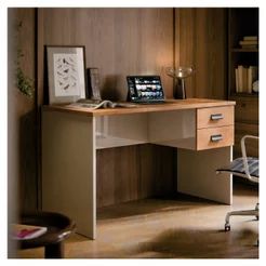 Escrivaninha Com 2 Gavetas Home Office Para Escritório Mesa De PC Computador Para Estudo E Trabalho Londres