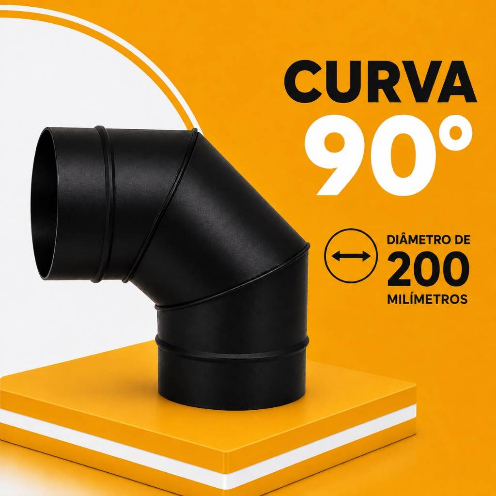 Kit Para Churrasqueira Pré Moldada 30x30/200mm Preto — imagem 2 de 2