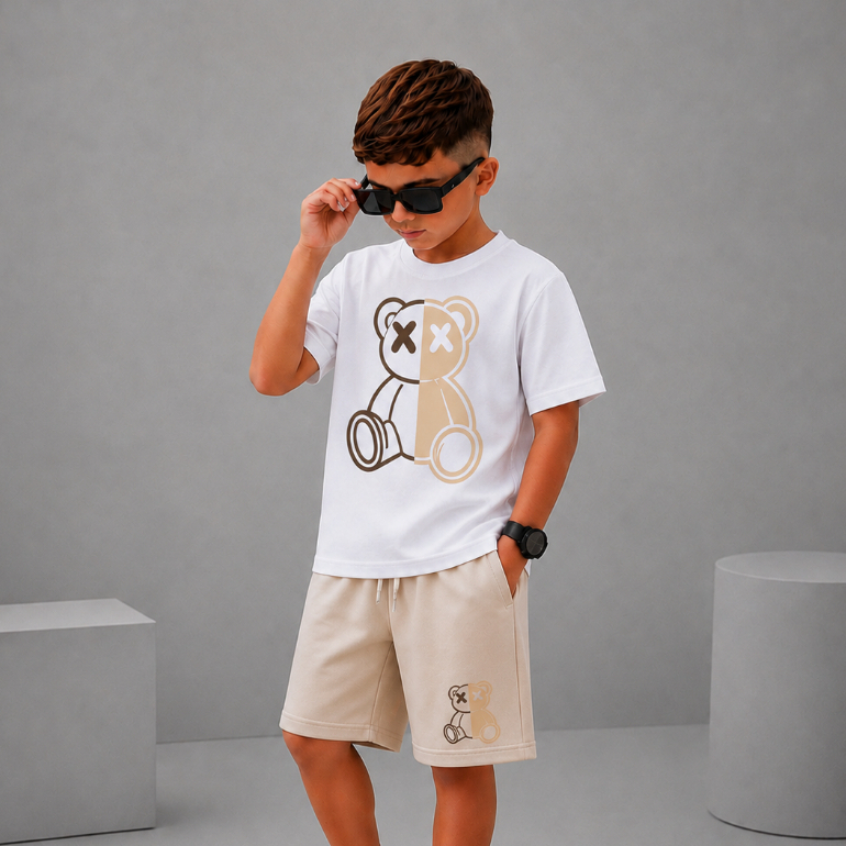 Conjunto Camisa E Bermuda Infantil Menino Mauricinho Blogueirinho Estiloso, Gola social infantil em linho alfaiataria