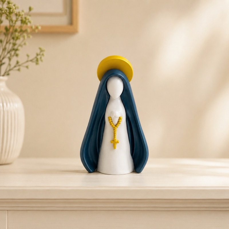 Nossa Senhora 13 cm | Imagem Católica Decorativa | Decoração Religiosa | Presente Católico