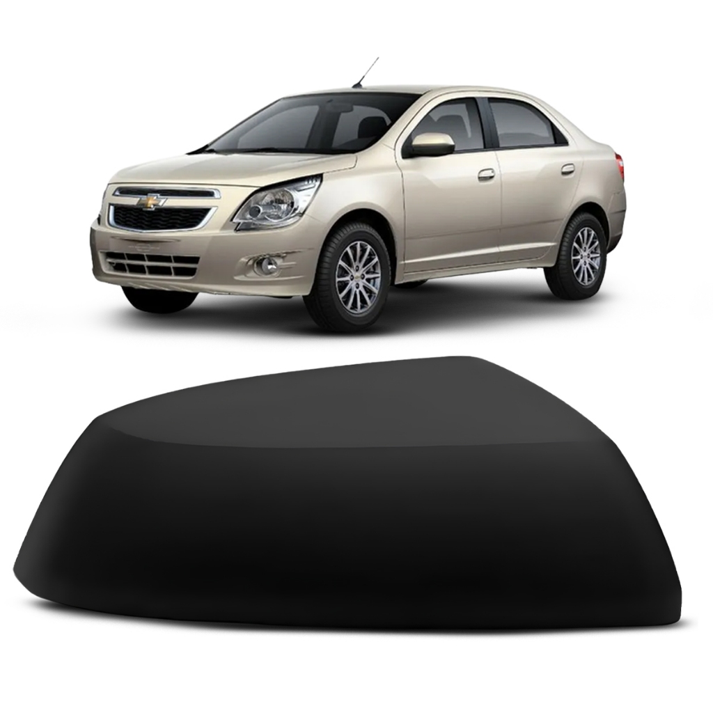 Capa Retrovisor Cobalt 2011 a 2022 Preto Sem Furo Pisca
