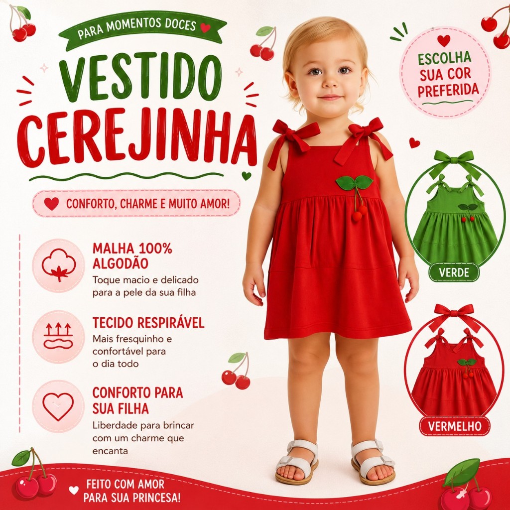 Vestido infantil de alcinha para bebê de 3 meses a meninas de 5 anos modelo princesa