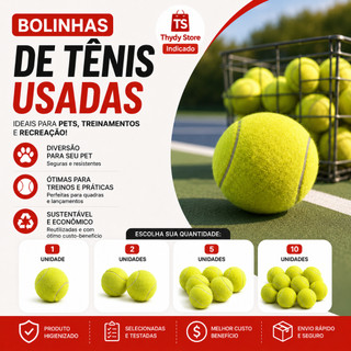 Bolas de Tênis Higienizadas - 73% Off! 🎾