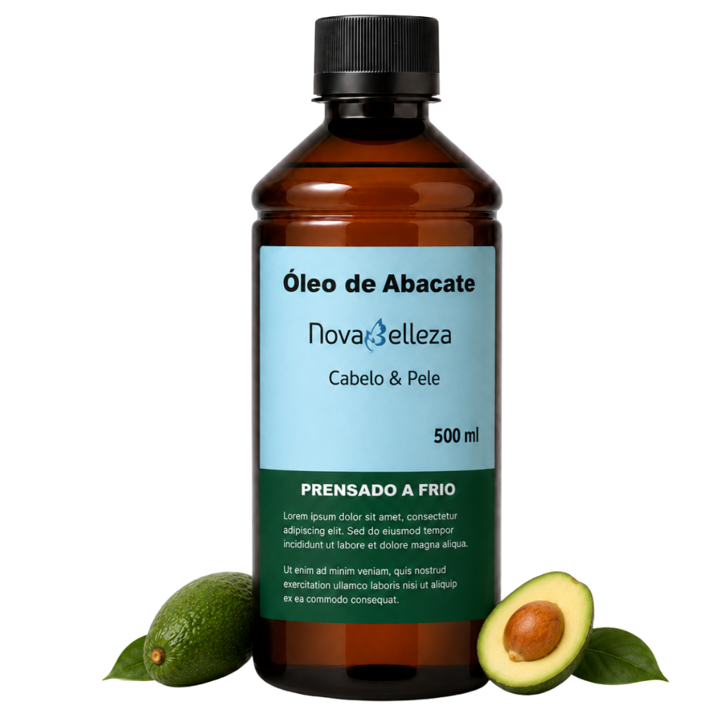 Óleo de Abacate 100% Puro Cosmético para Umectação dos Cabelos e e Corpo