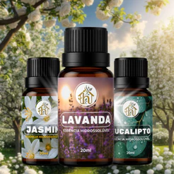 Kit 3 Essência Concentrada 20ml para Difusor Elétrico, Umidificador e Aromatizador Perfumado