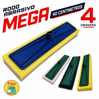 Kit 1 a 4 MEGA lava piso mop azulejo chão vidro passa cera esfregão limpeza pesada s/ cabo