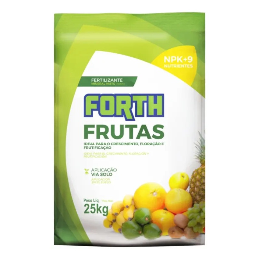 Fertilizante Forth Frutas 25kg para Plantas Frutíferas e Produção de Frutos