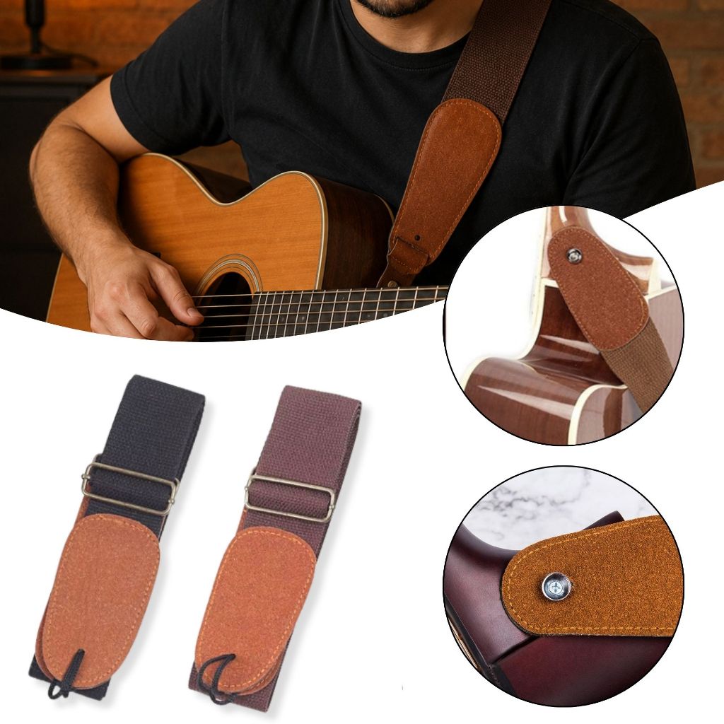 Alça Para Violão Guitarra Ukulele Confortável Feita De Algodão Gonzaga Strap55